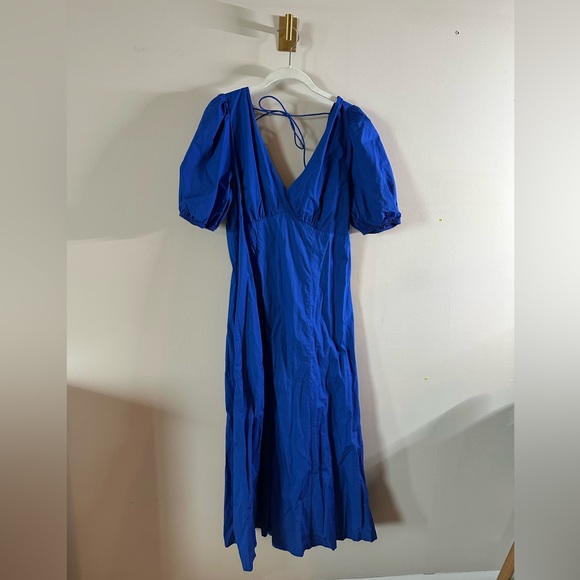 Loft Royal Blue Midi Dress with Tie Back - Picture 4 of 5